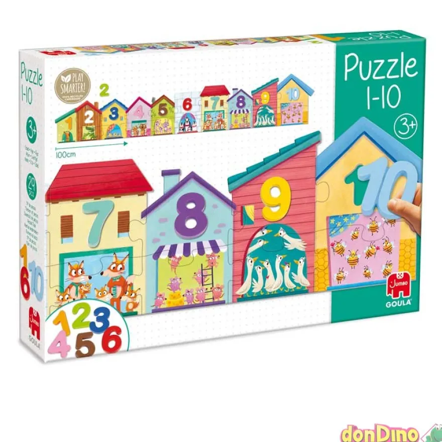 Puzzle aprende numeros 1-10 100x20 cm.