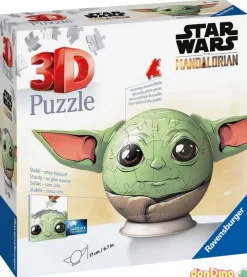 Puzzle ball 3d grogu star wars the mandalorian - c/orejas - 77 pzas.