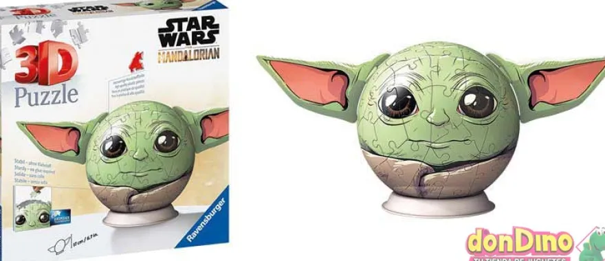 Puzzle ball 3d grogu star wars the mandalorian - c/orejas - 77 pzas.