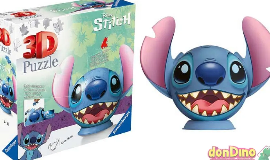 Puzzle ball 3d stitch 77 pzas. con orejas