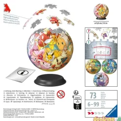 Puzzle 3d ball pokemon 73 pzas. 12,9 cm.