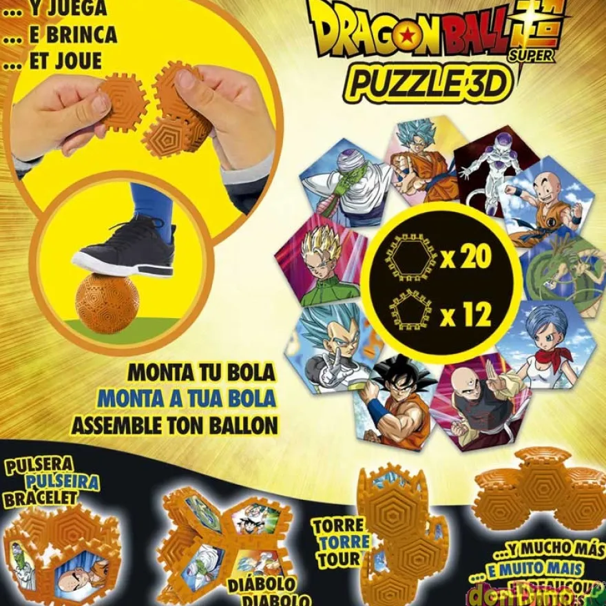 Puzzle 3d dragon ball super monta y juega - reversible
