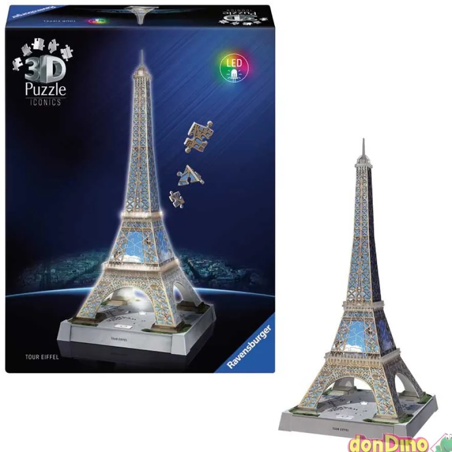 Puzzle 3d torre eiffel 243 pzas. con luces led