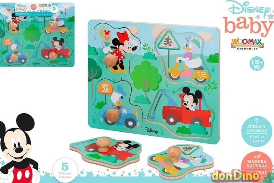 Puzzle madera figuras disney 5 pzas.