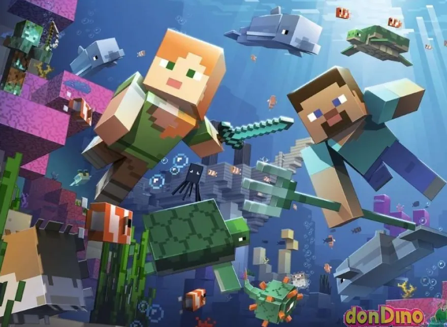 Puzzle minecraft 4x100 pzas.