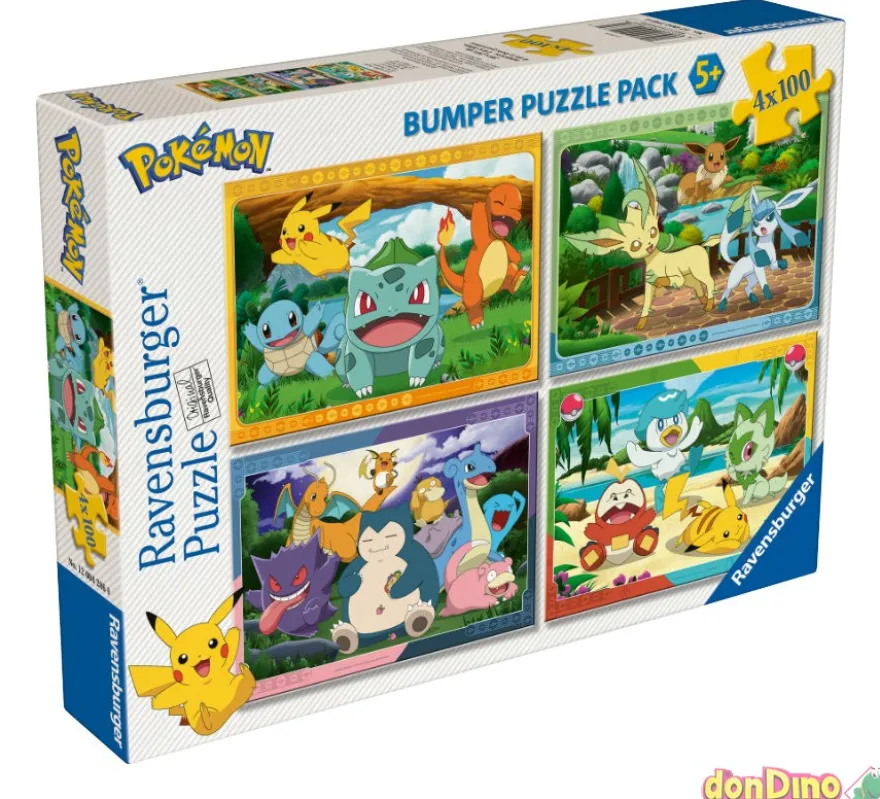 Puzzle pokemon 4x100 pzas.