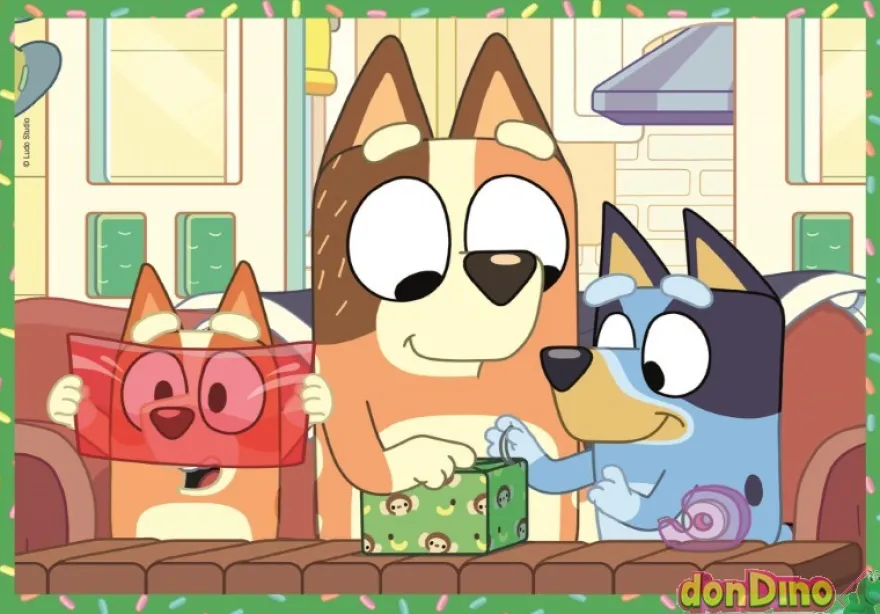 Puzzle progresivo 4 en 1 bluey super color - 12-16-20-24