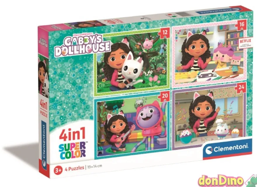 Puzzle progresivo 4 en 1 gabby 12-16-20-24 pzas.