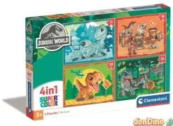 Puzzle progresivo 4en1 jurassic wor supercolor - 12,16,20,24 pzas.