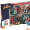 Puzzle progresivo 4 en 1 spider-man supercolor - 12,16,20,24 pzas.