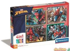 Puzzle progresivo 4 en 1 spider-man supercolor - 12,16,20,24 pzas.