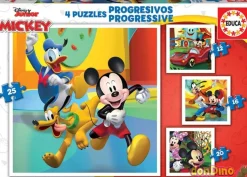 Puzzle progresivo mickey y amigos 12-16-20-25 pzas