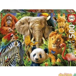 Puzzle 500 pzas. animales salvajes collage