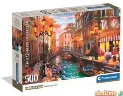 Puzzle 500 pzas. atardecer en venecia con poster - high quality collection
