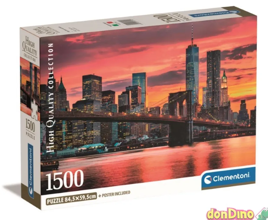 Puzzle 1500 pzas.east river at dusk c/poster - high quality collection
