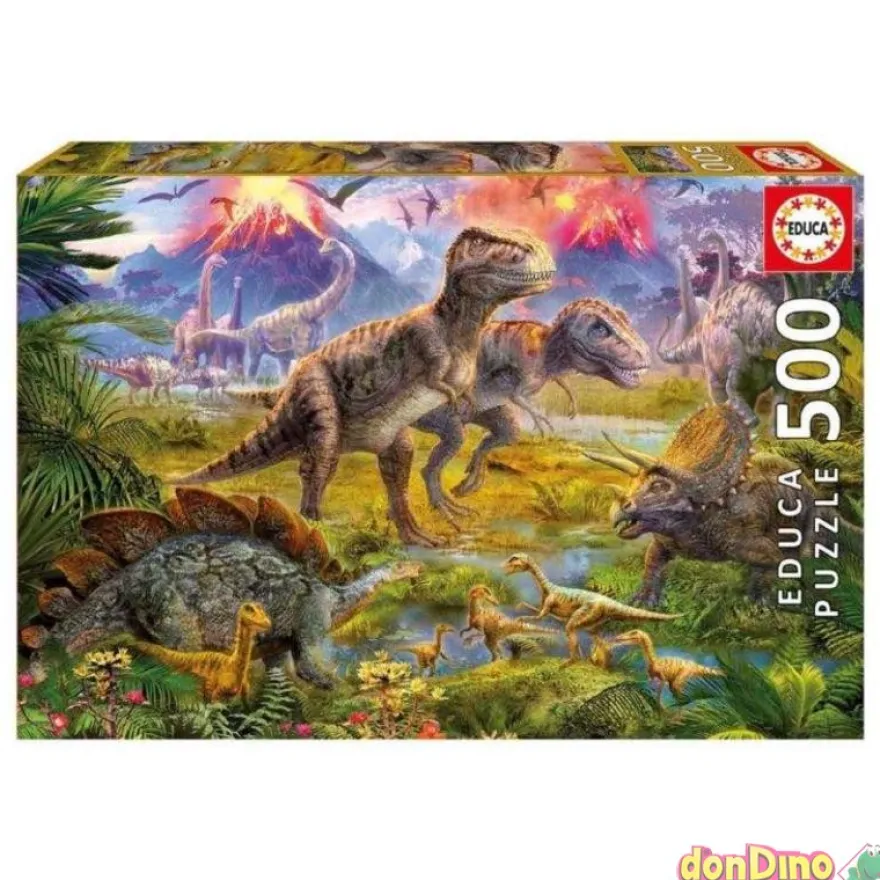 Puzzle 500 pzas.encuentro dinosauri