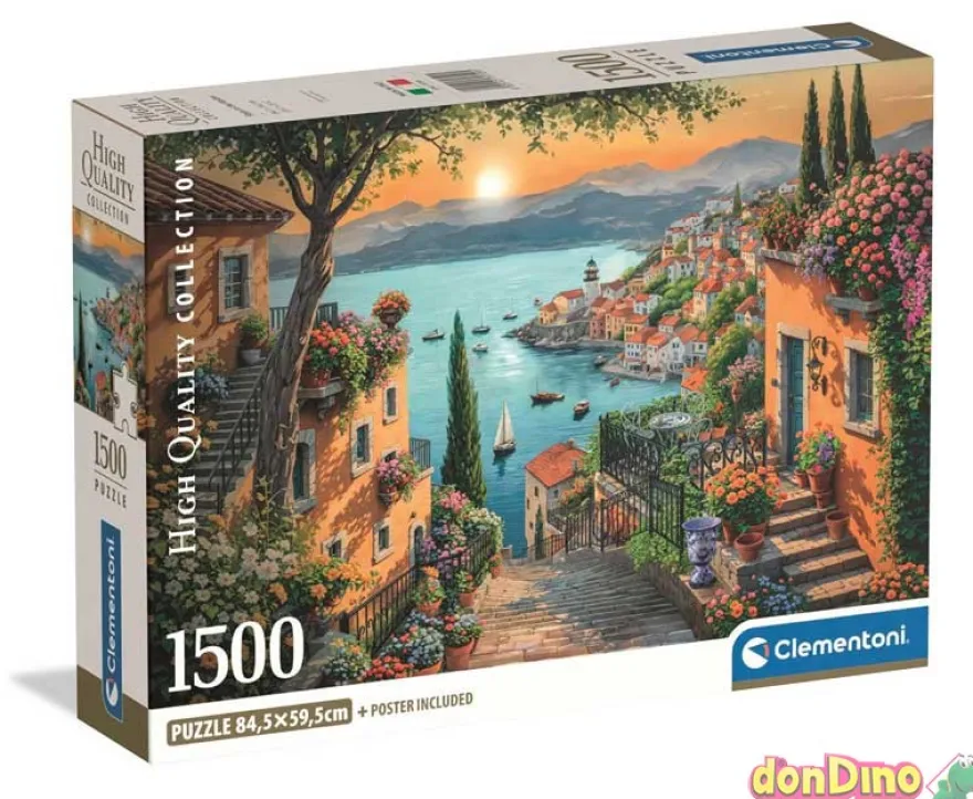 Puzzle 1500 pzas. escalera hasta el puerto con poster - high quality collection