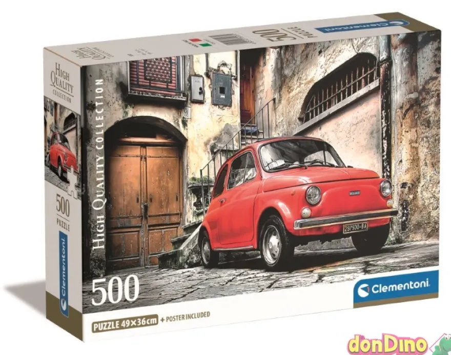 Puzzle 500 pzas. fiat 500 c/poster - high quality collection