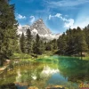 Puzzle 1500 pzas. lago azul con poster - high quality collection