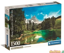 Puzzle 1500 pzas. lago azul con poster - high quality collection