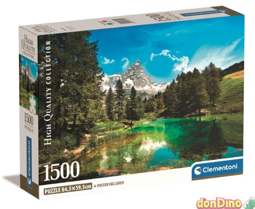 Puzzle 1500 pzas. lago azul con poster - high quality collection