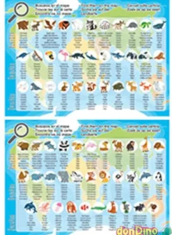Puzzle 150 pzas. mapamundi animales