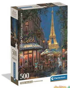 Puzzle 500 pzas. noche en el cafe eiffel con poster - high quality collection