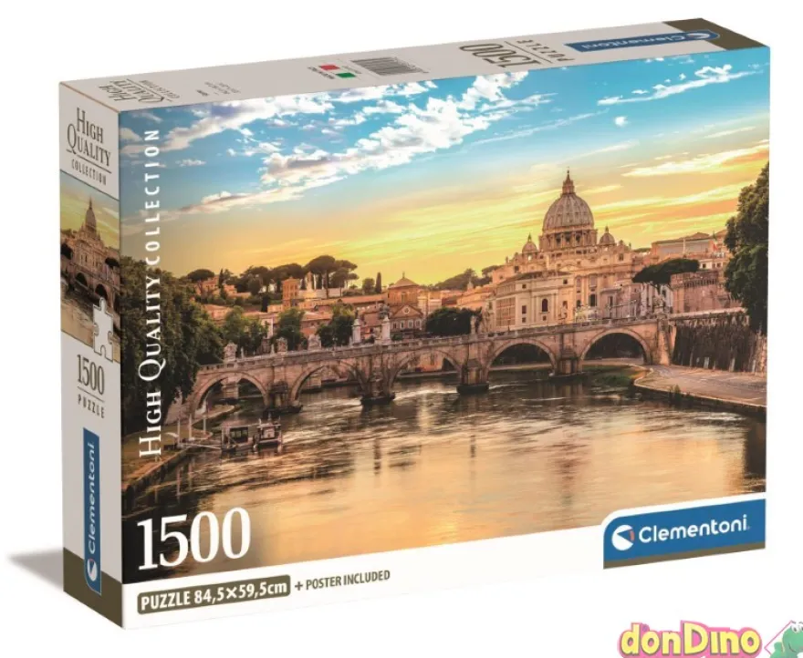 Puzzle 1500 pzas. roma con poster - high quality collection