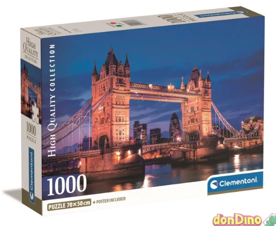 Puzzle 1000 pzas.tower bridge night c/poster - high quality collection