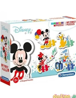 4 puzzles progresivos mickey mouse super color - 3-6-9-12