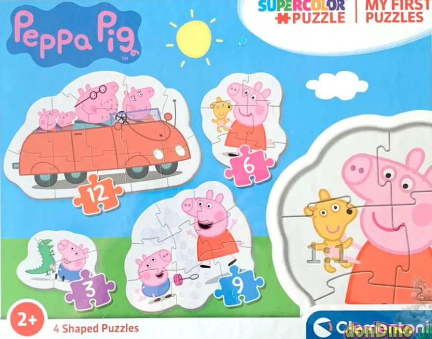 4 puzzles progresivos peppa pig 3-6-9-12 pzas. - supercolor