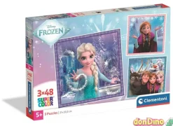 Puzzle 3x48 pzas. frozen disney super color
