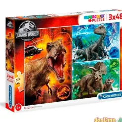 Puzzle 3x48 pzas. jurassic world supercolor