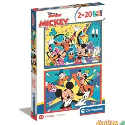 Puzzle 2x20 pzas. mickey disney supercolor