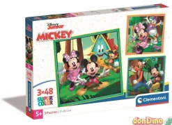 Puzzle 3x48 pzas. mickey super color