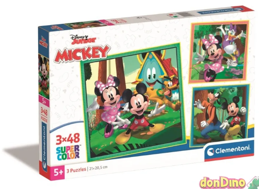 Puzzle 3x48 pzas. mickey super color