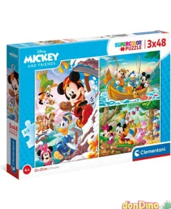 Puzzle 3x48 pzas. mickey y amigos supercolor