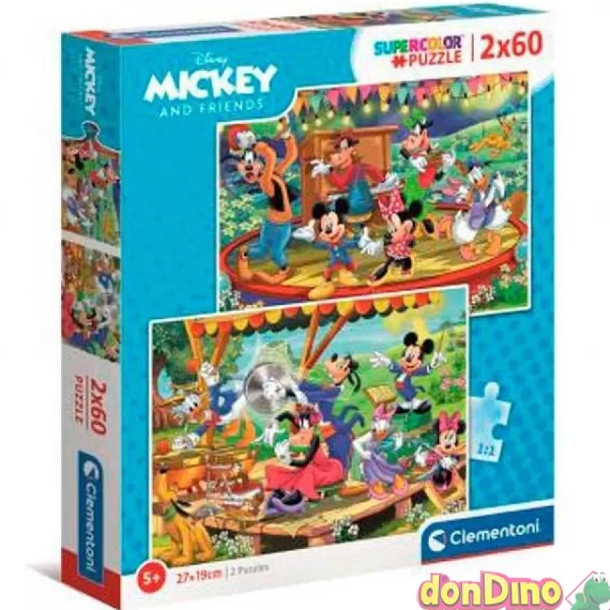 Puzzle 2x60 pzas. mickey y amigos supercolor