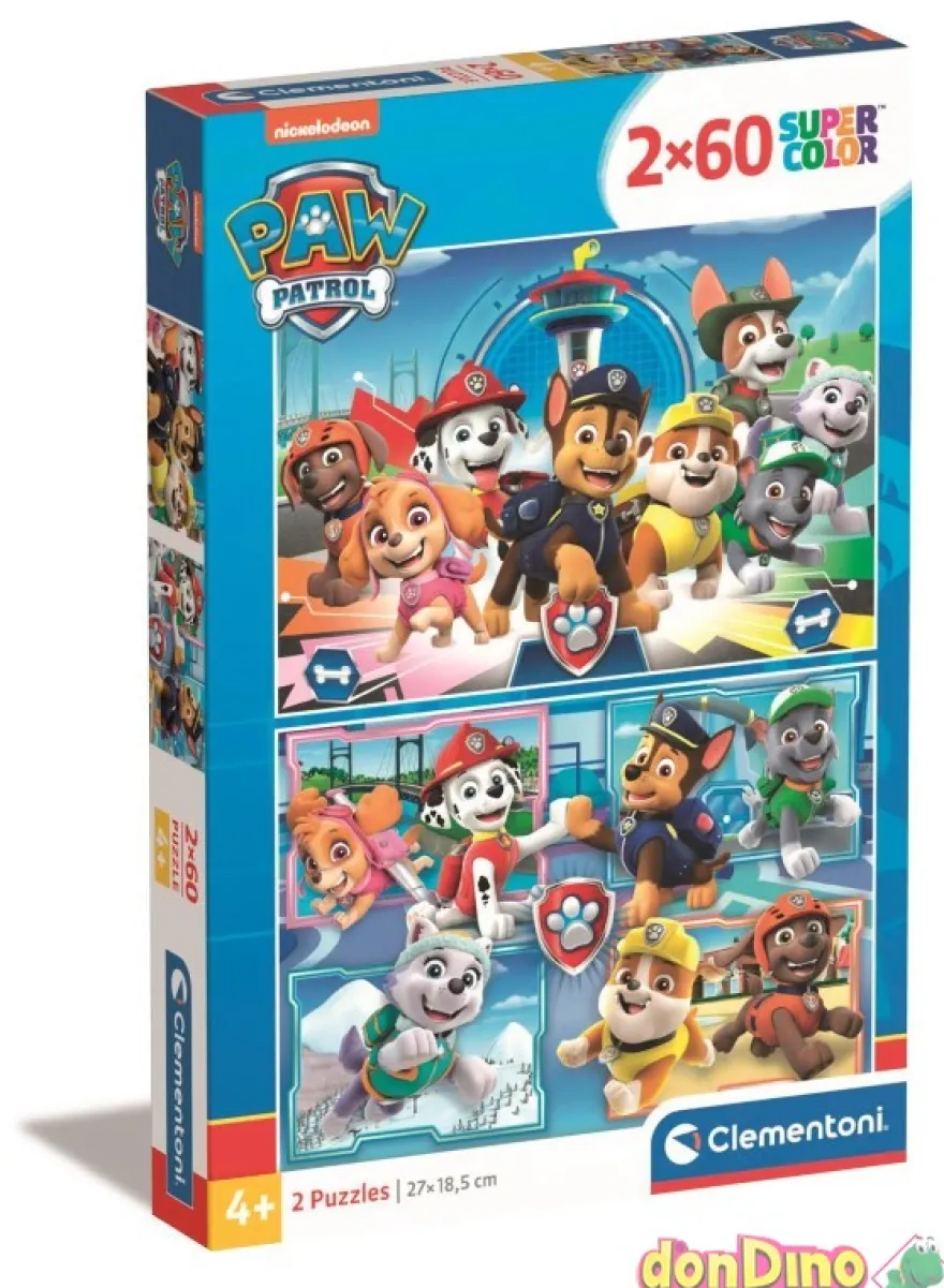 Puzzle 2x60 pzas. patrulla canina super color