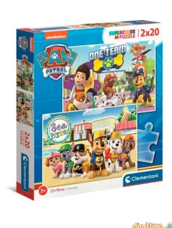 Puzzle 2x20 pzas. patrulla canina supercolor