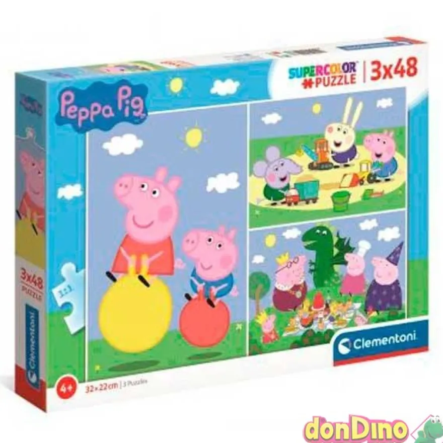 Puzzle 3x48 pzas. peppa pig