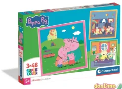Puzzle 3x48 pzas. peppa pig