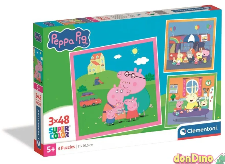 Puzzle 3x48 pzas. peppa pig