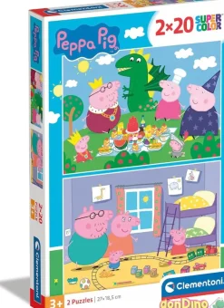 Puzzle 2x20 pzas. peppa pig supercolor