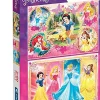 Puzzle 2x60 pzas. princesas disney supercolor