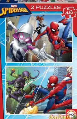 Puzzle 2x48 pzas. spider-man