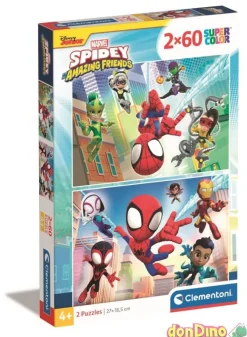 Puzzle 2x60 pzas. spidey y amigos super color