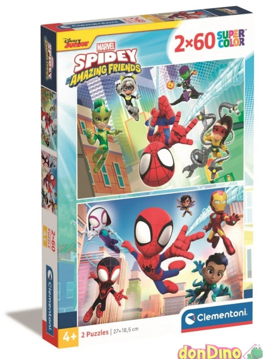 Puzzle 2x60 pzas. spidey y amigos super color