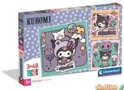 Puzzle 3x48 pzas. square kuromi