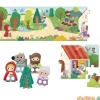 Puzzle xxl 30 pzas. caperucita roja con 4 marionetas y arbol 3d